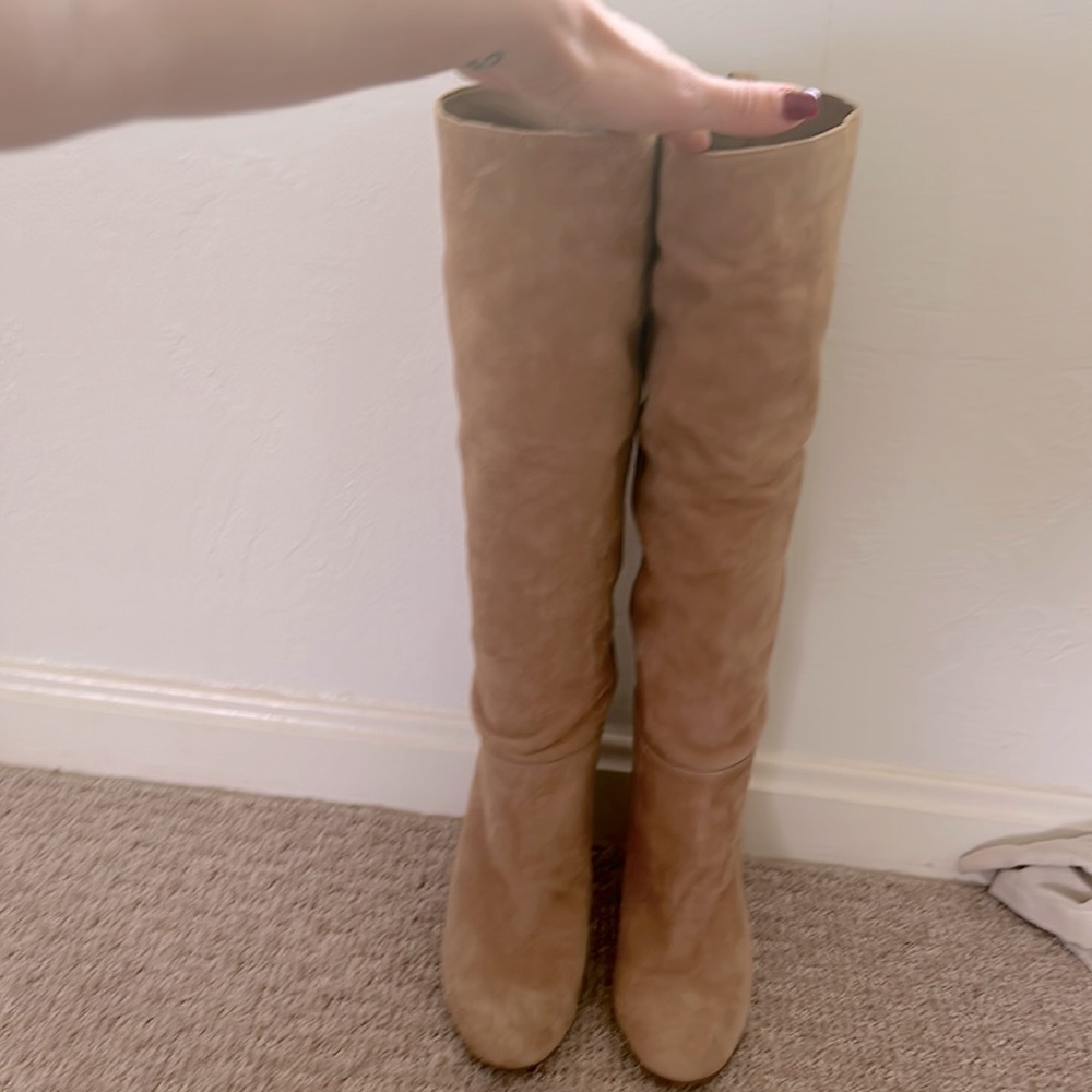 Sam Edelman Beige Knee High Boots - Size 7
